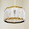 Mid-Century Scandinavian Glass and Brass Ceiling Light by Carl Fagerlund for Orrefors, 1960s 4