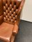 Vintage Chesterfield Wing Chair in Brown Leather, Image 2