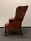 Vintage Chesterfield Wing Chair in Brown Leather, Image 3