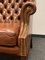 Vintage Chesterfield Wing Chair in Brown Leather, Image 6