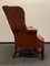 Vintage Chesterfield Wing Chair in Brown Leather 8