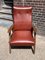 Vintage French Armchair in Leather, 1960s, Image 1