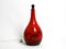 Große handbemalte rote Keramik Stehlampe, 1960er 2