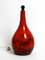 Lámpara de pie grande de cerámica roja pintada a mano, años 60, Imagen 18