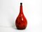 Lámpara de pie grande de cerámica roja pintada a mano, años 60, Imagen 3