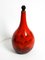 Große handbemalte rote Keramik Stehlampe, 1960er 1