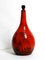Große handbemalte rote Keramik Stehlampe, 1960er 5