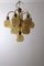 German Golden Coffee House Chandelier with Mouth-Blown Balls 10