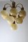 German Golden Coffee House Chandelier with Mouth-Blown Balls 11