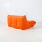 Orangefarbenes Zwei-Sitzer Togo Sofa von Michel Ducaroy für Ligne Roset 6
