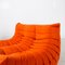 Orangefarbenes Zwei-Sitzer Togo Sofa von Michel Ducaroy für Ligne Roset 11