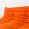 Orangefarbenes Zwei-Sitzer Togo Sofa von Michel Ducaroy für Ligne Roset 10