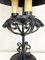 Mid-Century Brutalist Style Forged Table Lamp in Wrought Iron, 1960s, Image 4