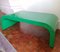Large Vintage American Postmodern Emerald Green Lacquered Waterfall Coffee Table, 1980s 5