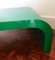 Large Vintage American Postmodern Emerald Green Lacquered Waterfall Coffee Table, 1980s 9