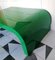 Tavolino da caffè grande vintage postmoderno laccato verde smeraldo, anni '80, Immagine 10