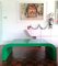 Tavolino da caffè grande vintage postmoderno laccato verde smeraldo, anni '80, Immagine 7