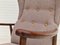 Schwedischer Sessel mit hoher Rückenlehne aus Wolle, 1960er 6