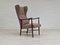 Swedish High-Back Armchair in Wool, 1960s, Image 1