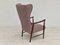 Swedish High-Back Armchair in Wool, 1960s, Image 15