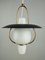 Lampada Mid-Century in rame e vetro opalino, anni '50, Immagine 1