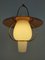 Mid-Century Pendant Lamp in Copper and Opal Glass, 1950s, Image 8