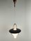 Lampe à Suspension Mid-Century en Cuivre et Verre Opalin, 1950s 7