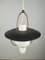 Lampe à Suspension Mid-Century en Cuivre et Verre Opalin, 1950s 4