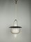 Lampe à Suspension Mid-Century en Cuivre et Verre Opalin, 1950s 3