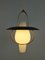 Mid-Century Pendant Lamp in Copper and Opal Glass, 1950s, Image 6