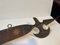 Antique Battle Axe Key Rack in Brass & Mahogany, 1920s, Image 6