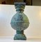 Antiker Säulen-Pflanzenständer aus patinierter Bronze 3
