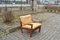 Ocher Leather & Teak Easy Armchair by Niels Eilersen for Illum Wikkelsø, 1960s 26