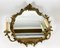 Specchio vintage con cornice in ottone e due applique, Immagine 2