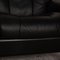 Windsor Leather Loveseat Black Sofa, Image 4