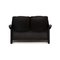Windsor Leather Loveseat Black Sofa, Image 8