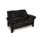 Canapé Windsor Loveseat en Cuir Noir 3