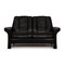 Canapé Windsor Loveseat en Cuir Noir 1