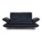 Leather 2-Seater Dark Blue Sofa from Koinor Rossini 1