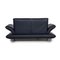 Leather 2-Seater Dark Blue Sofa from Koinor Rossini 8