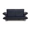 Leather 2-Seater Dark Blue Sofa from Koinor Rossini, Image 8