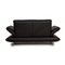 Leather 2-Seater Gray Sofa from Koinor Rossini 8