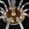 Lámpara de araña de Murano en metal dorado, Imagen 9
