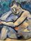 Edgardo Corbelli, Blue Nude, 1953, Oil, Image 5