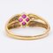 Vintage 18 Karat Gold Ring mit Rubinen im Quadratschliff, 1970er 5