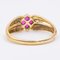 Vintage 18k Gold Ring with Square Cut Rubies, 1970s 5
