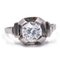 Art Deco 18k White Gold & Diamond Solitaire Ring, 30s 1