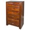 Art Deco Italian Walnut & Aluminium Chest of Drawers, 1940s, Image 1