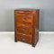 Art Deco Italian Walnut & Aluminium Chest of Drawers, 1940s 4