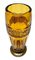 Art Deco Carlsbad Amber Glass Vase on Metal Foot from Moser & Söhne, 1930 4